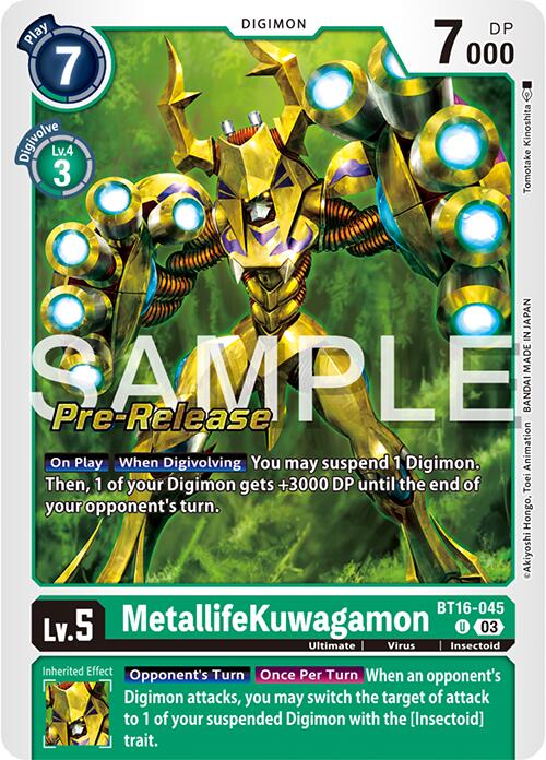 MetallifeKuwagamon [BT16-045] [Beginning Observer Pre-Release Promos] | Devastation Store