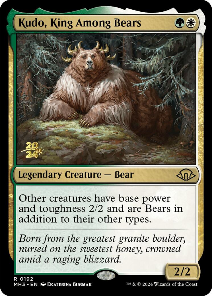 Kudo, King Among Bears [Modern Horizons 3 Prerelese Promos] | Devastation Store