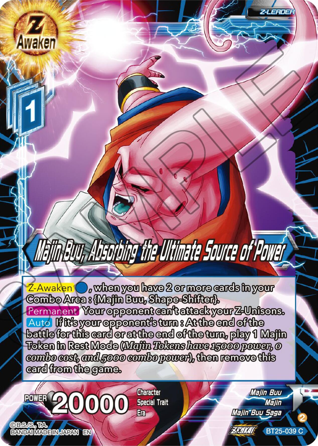 Majin Buu, Absorbing the Ultimate Source of Power (BT25-039) [Legend of the Dragon Balls] | Devastation Store