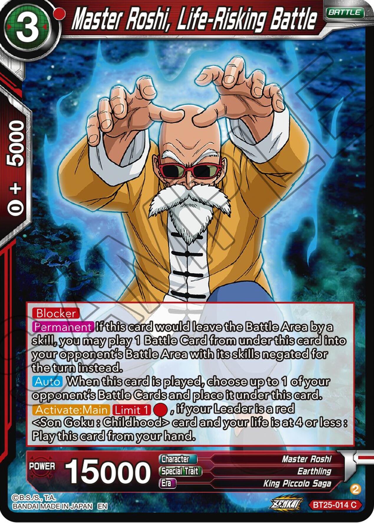 Master Roshi, Life-Risking Battle (BT25-014) [Legend of the Dragon Balls] | Devastation Store