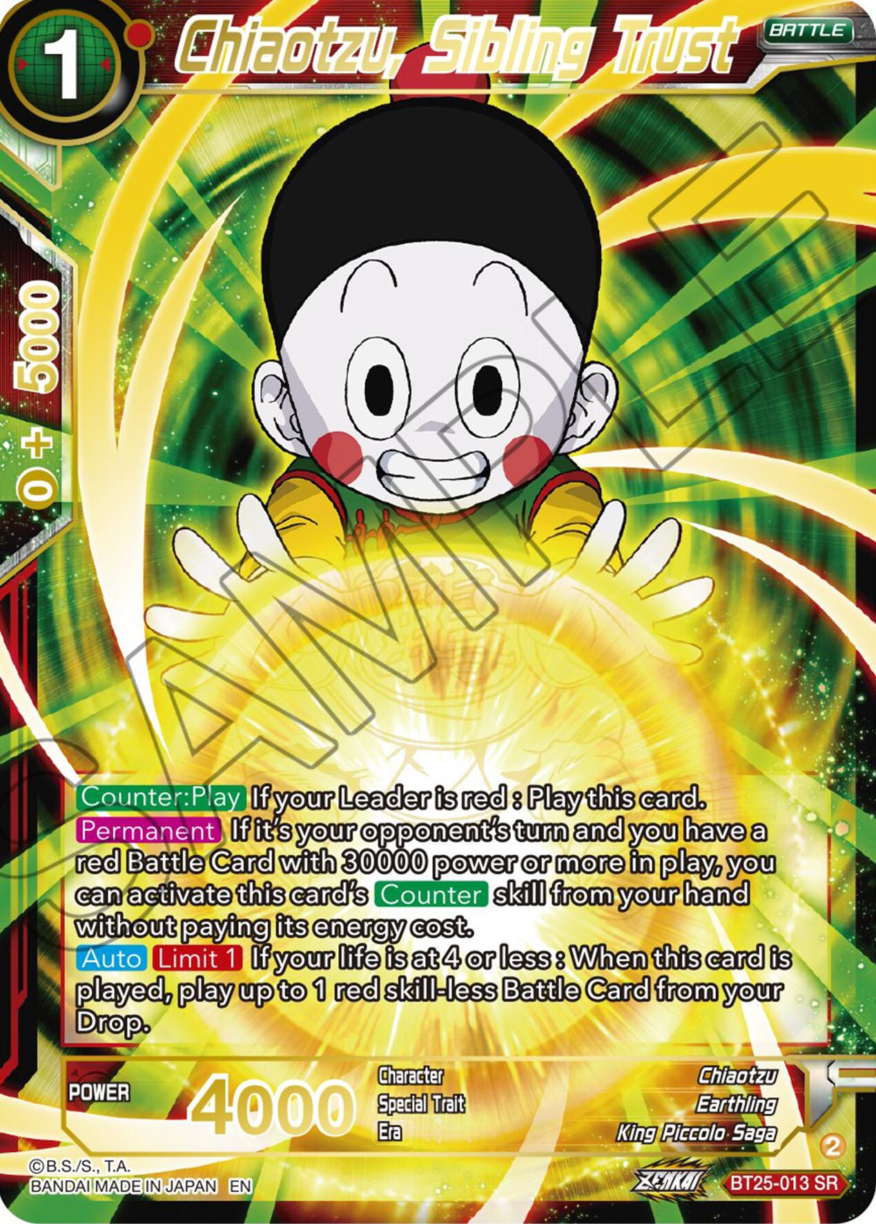 Chiaotzu, Sibling Trust (BT25-013) [Legend of the Dragon Balls] | Devastation Store