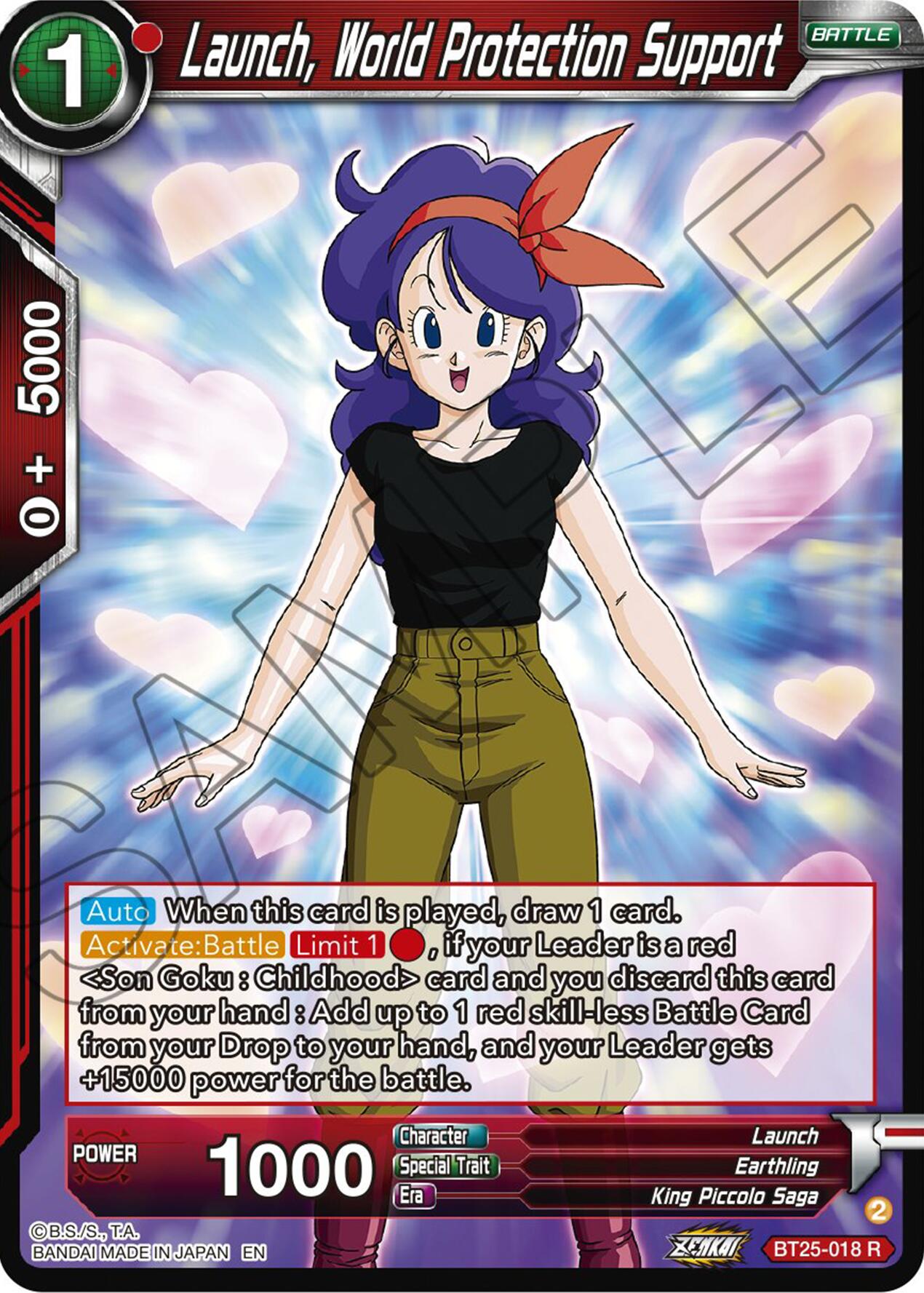 Launch, World Protection Support (BT25-018) [Legend of the Dragon Balls] | Devastation Store