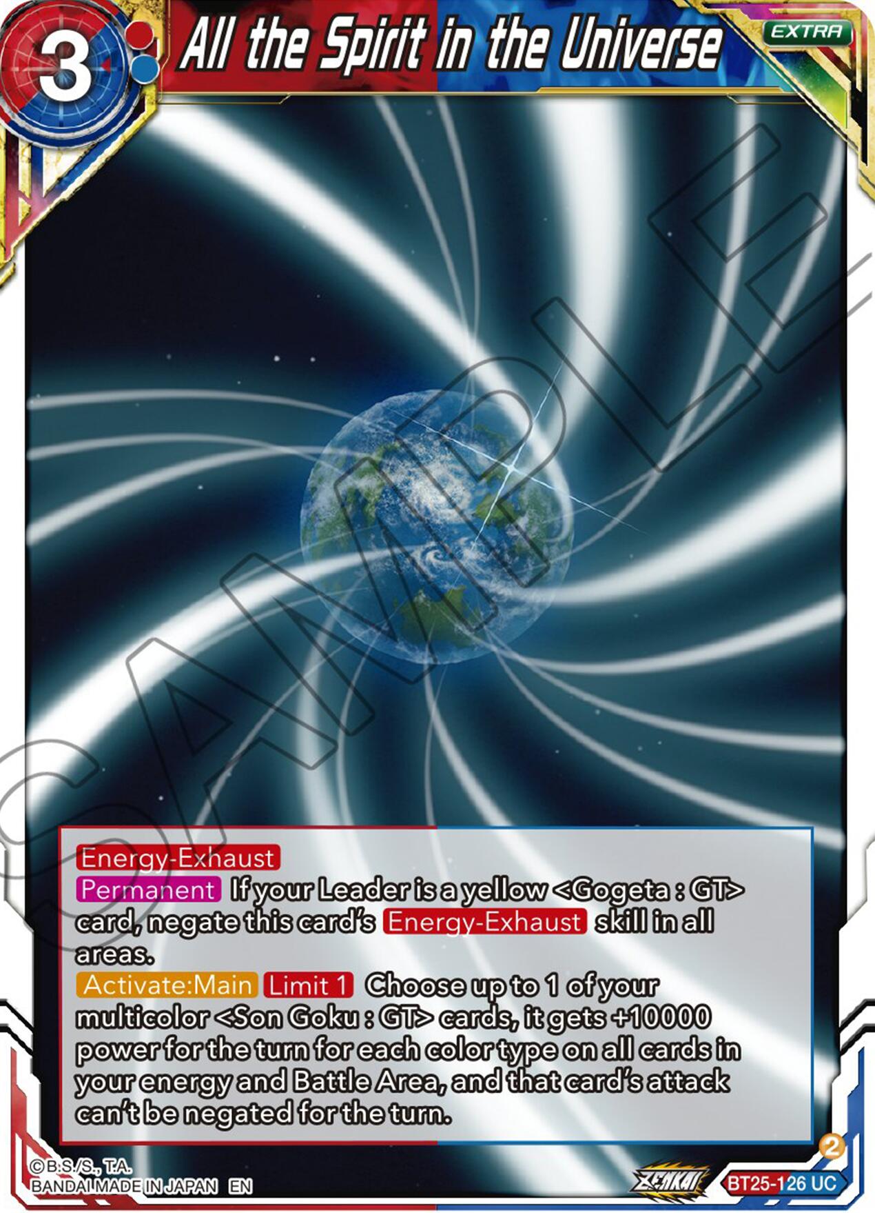 All the Spirit in the Universe (BT25-126) [Legend of the Dragon Balls] | Devastation Store