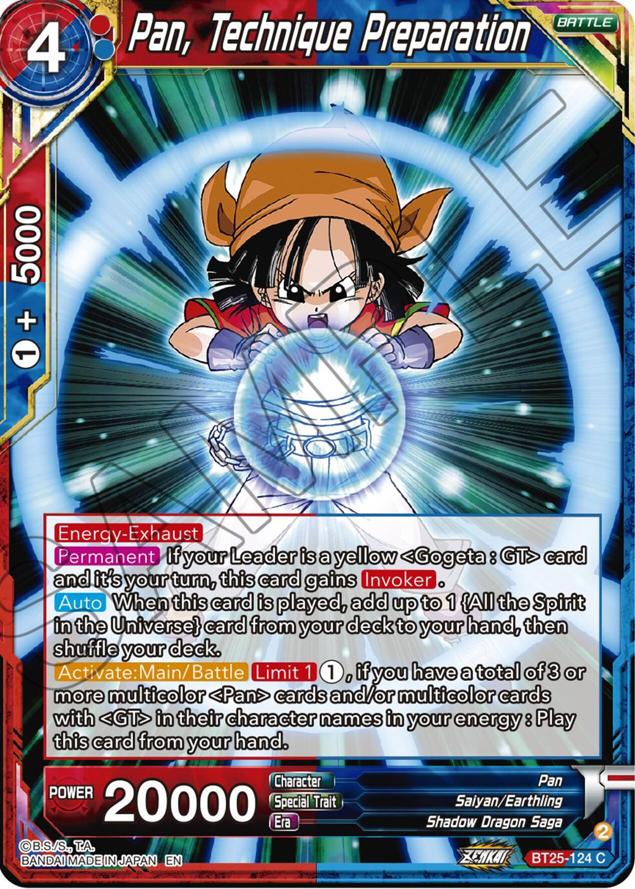 Pan, Technique Preparation (BT25-124) [Legend of the Dragon Balls] | Devastation Store