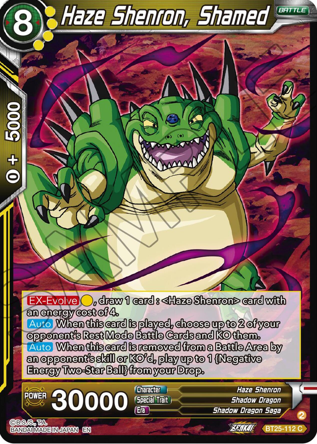 Haze Shenron, Shamed (BT25-112) [Legend of the Dragon Balls] | Devastation Store
