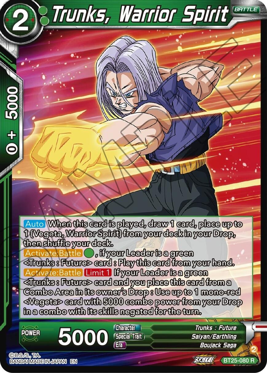 Trunks, Warrior Spirit (BT25-080) [Legend of the Dragon Balls] | Devastation Store