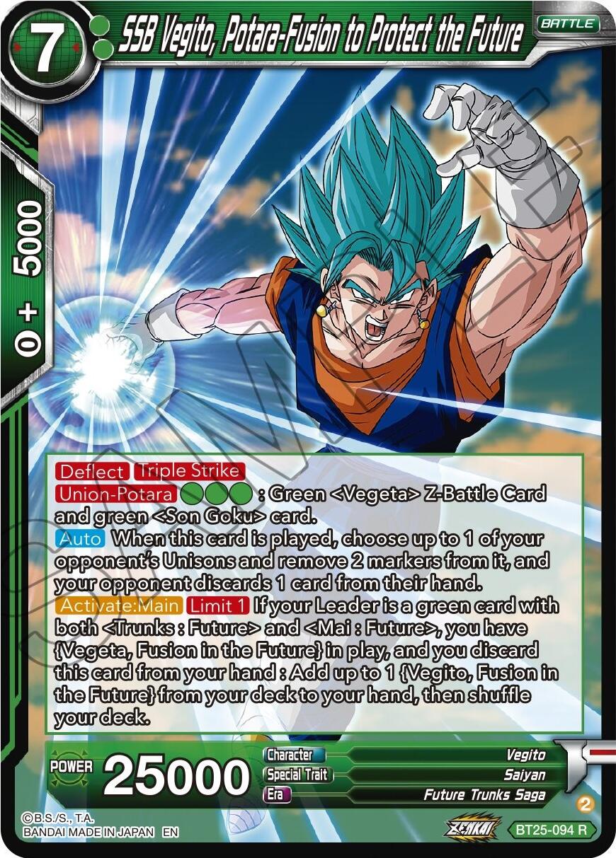 SSB Vegito, Potara-Fusion to Protect the Future (BT25-094) [Legend of the Dragon Balls] | Devastation Store