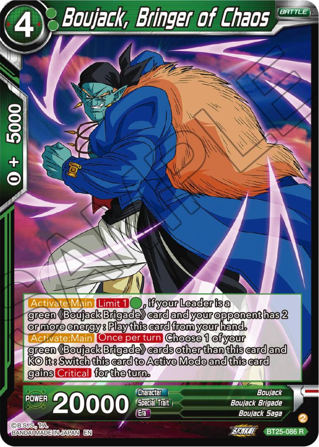 Boujack, Bringer of Chaos (BT25-086) [Legend of the Dragon Balls] | Devastation Store