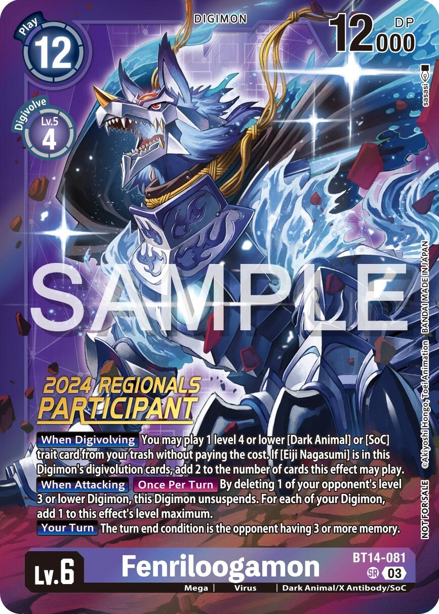 Fenriloogamon [BT14-081] (2024 Regionals Participant) [Blast Ace] | Devastation Store