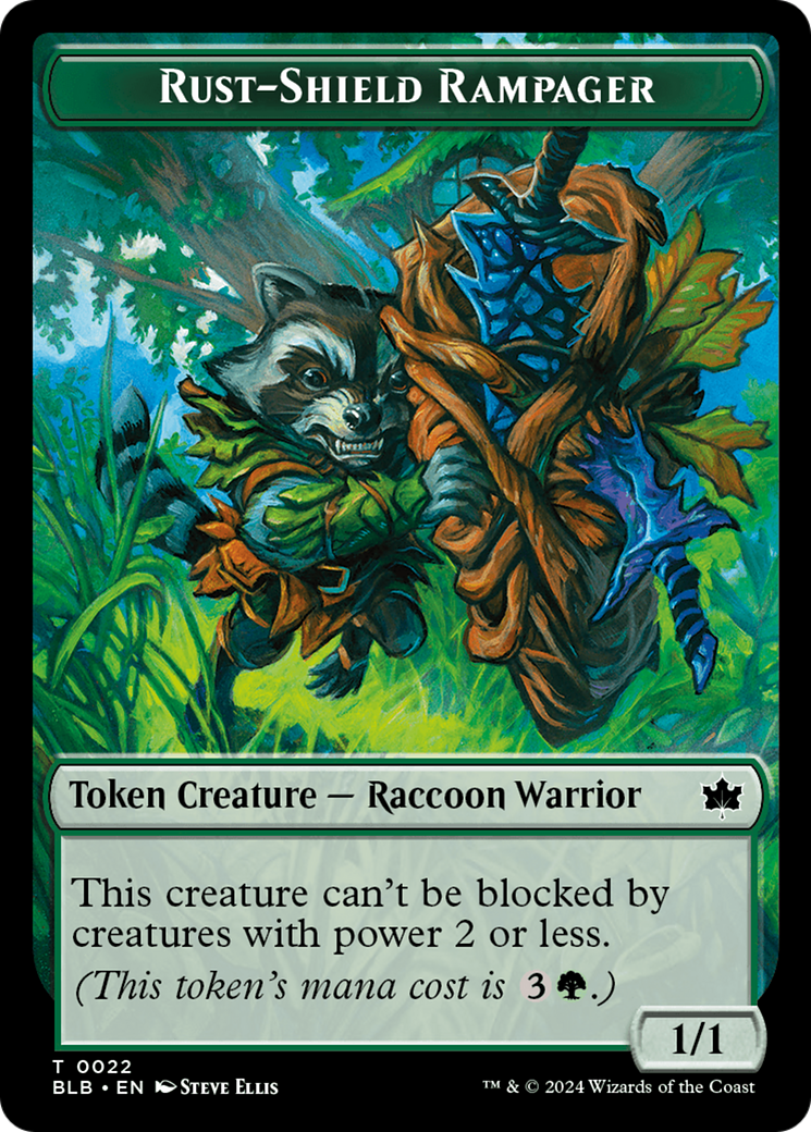 Rust-Shield Rampager Token [Bloomburrow Tokens] | Devastation Store