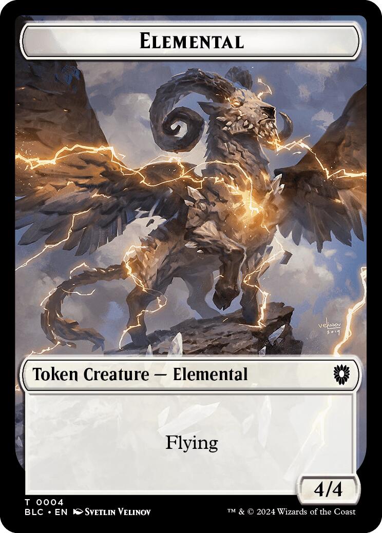 Elemental // Shark Double-Sided Token [Bloomburrow Commander Tokens] | Devastation Store