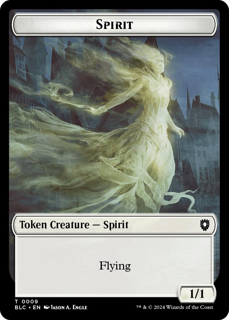 Spirit // Faerie Double-Sided Token [Bloomburrow Commander Tokens] | Devastation Store
