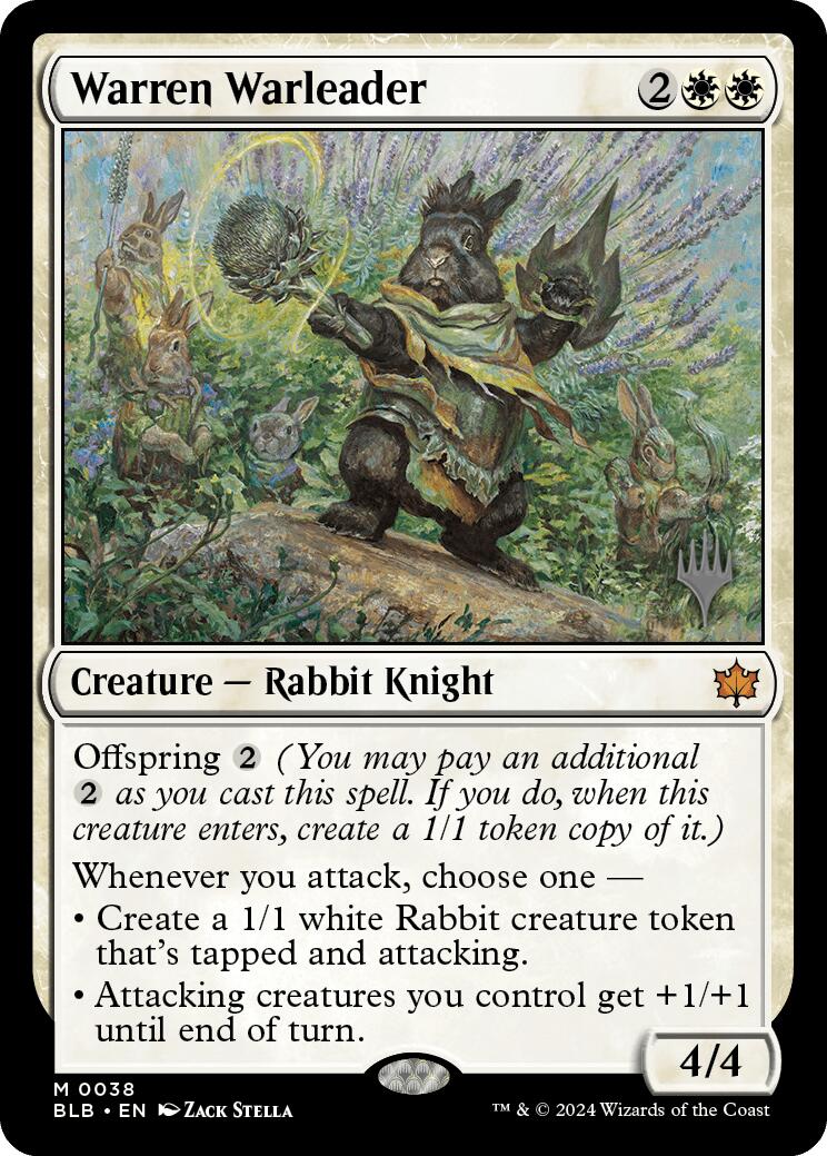 Warren Warleader (Promo Pack) [Bloomburrow Promos] | Devastation Store
