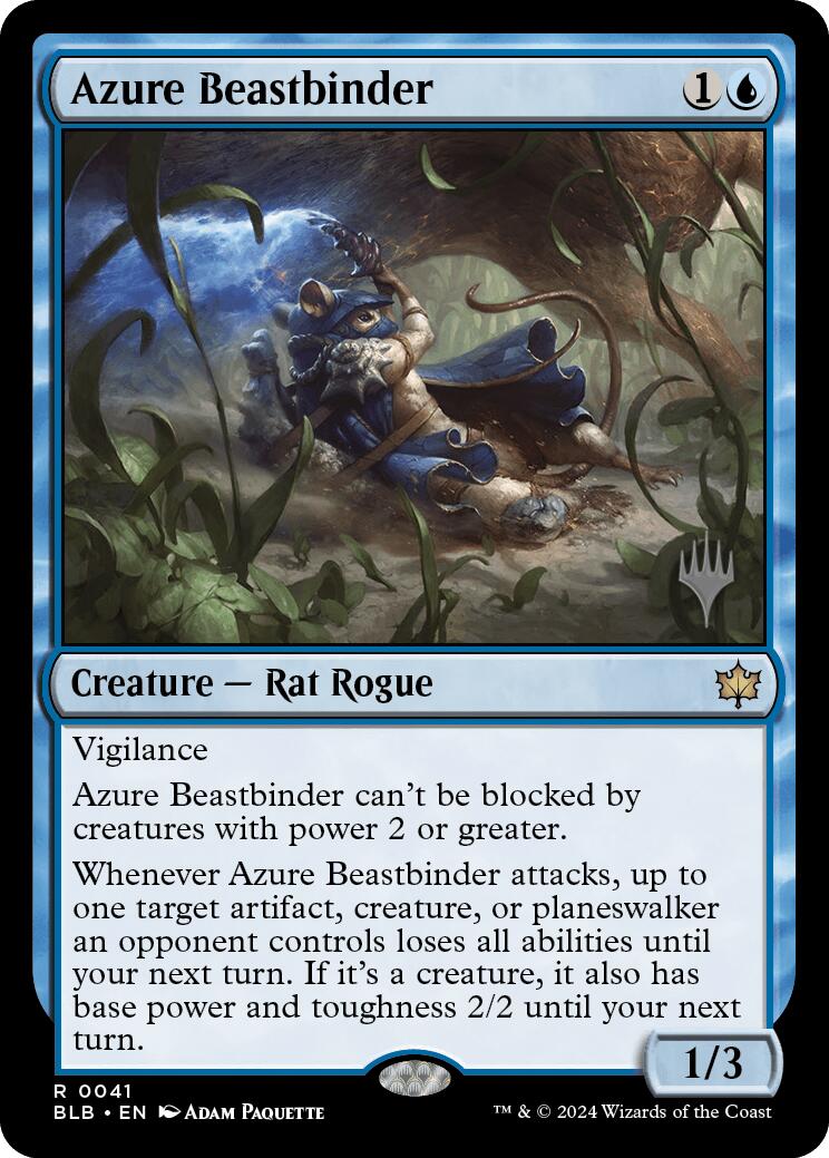 Azure Beastbinder (Promo Pack) [Bloomburrow Promos] | Devastation Store