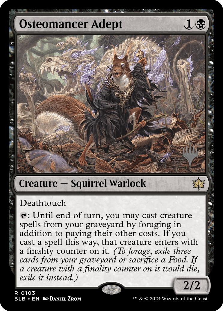 Osteomancer Adept (Promo Pack) [Bloomburrow Promos] | Devastation Store