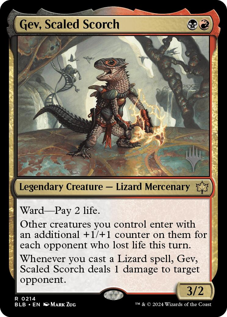 Gev, Scaled Scorch (Promo Pack) [Bloomburrow Promos] | Devastation Store