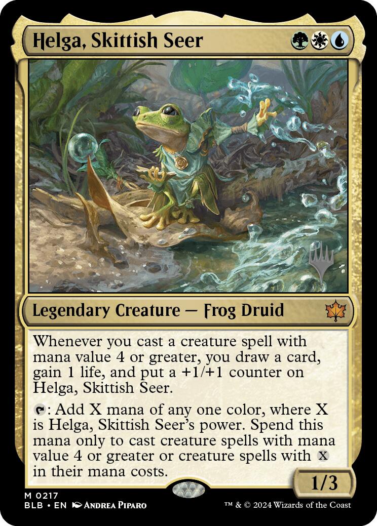 Helga, Skittish Seer (Promo Pack) [Bloomburrow Promos] | Devastation Store