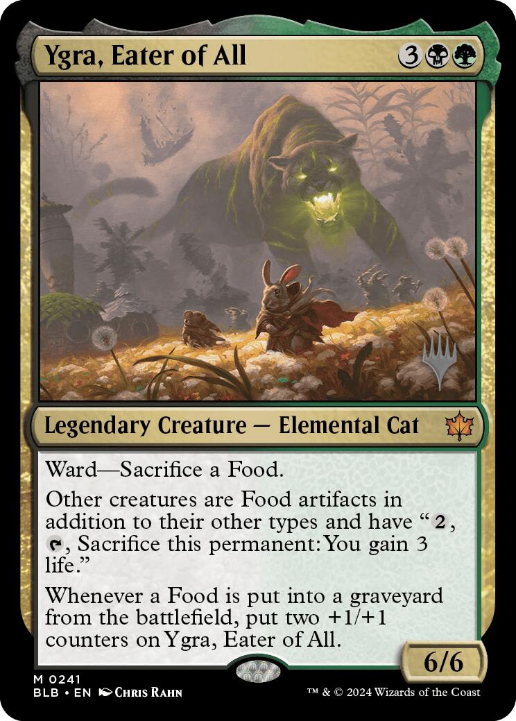 Ygra, Eater of All (Promo Pack) [Bloomburrow Promos] | Devastation Store