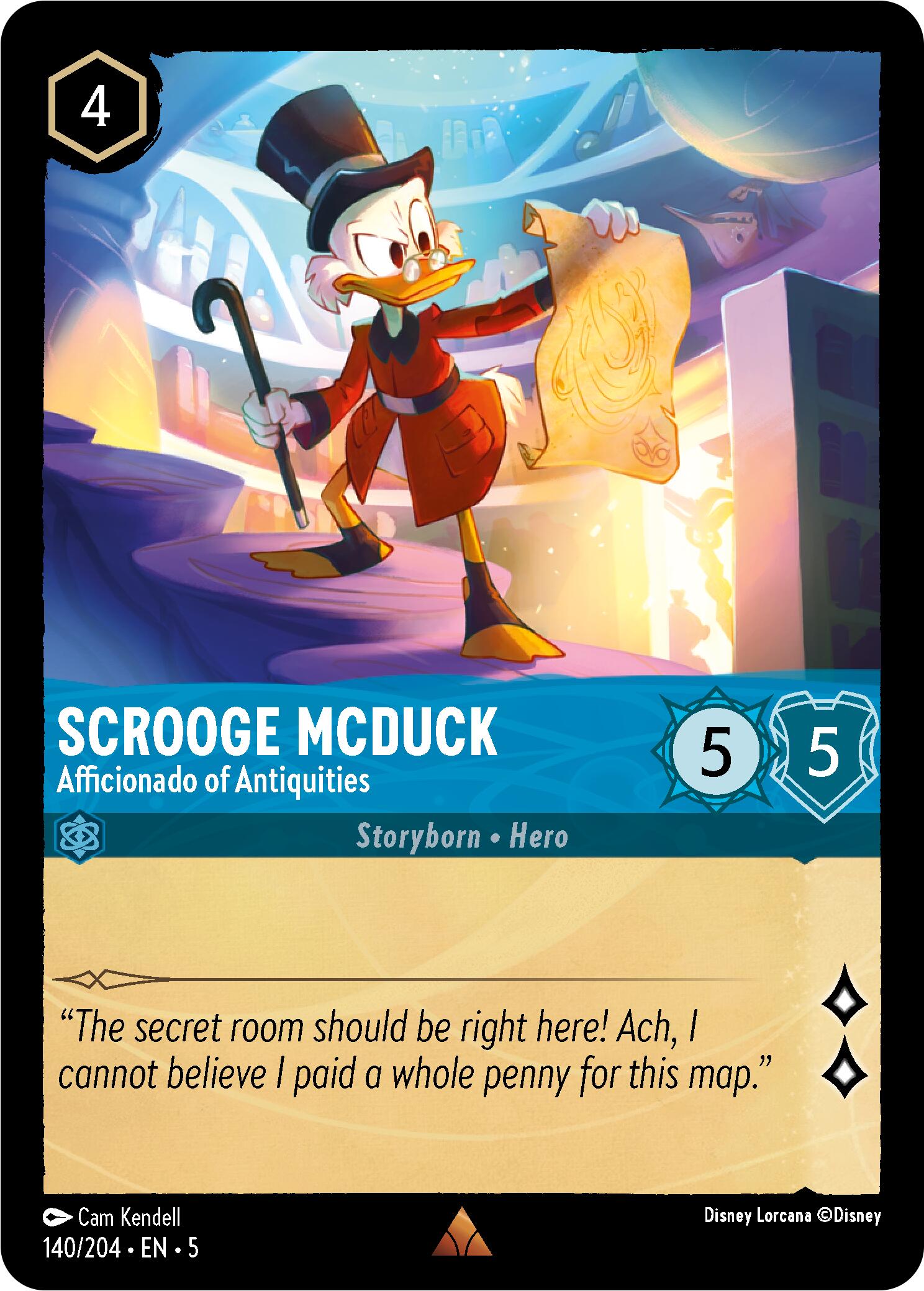 Scrooge McDuck - Afficionado of Antiquities (140/204) [Shimmering Skies] | Devastation Store