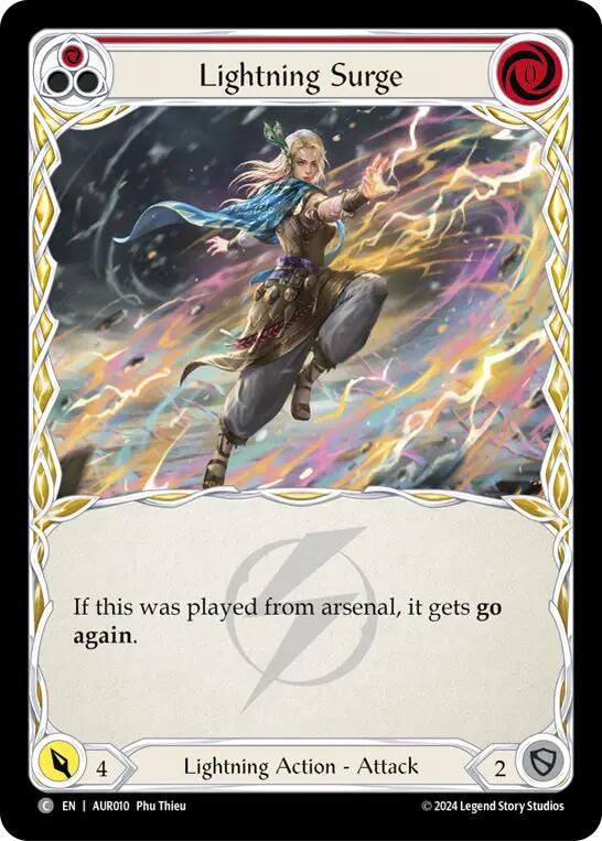 Lightning Surge (Red) [AUR010] (1st Strike) | Devastation Store