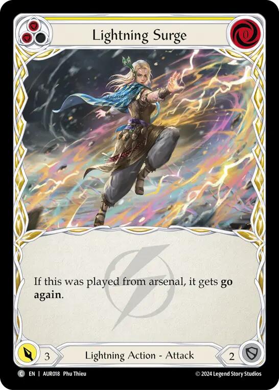 Lightning Surge (Yellow) [AUR018] (1st Strike) | Devastation Store