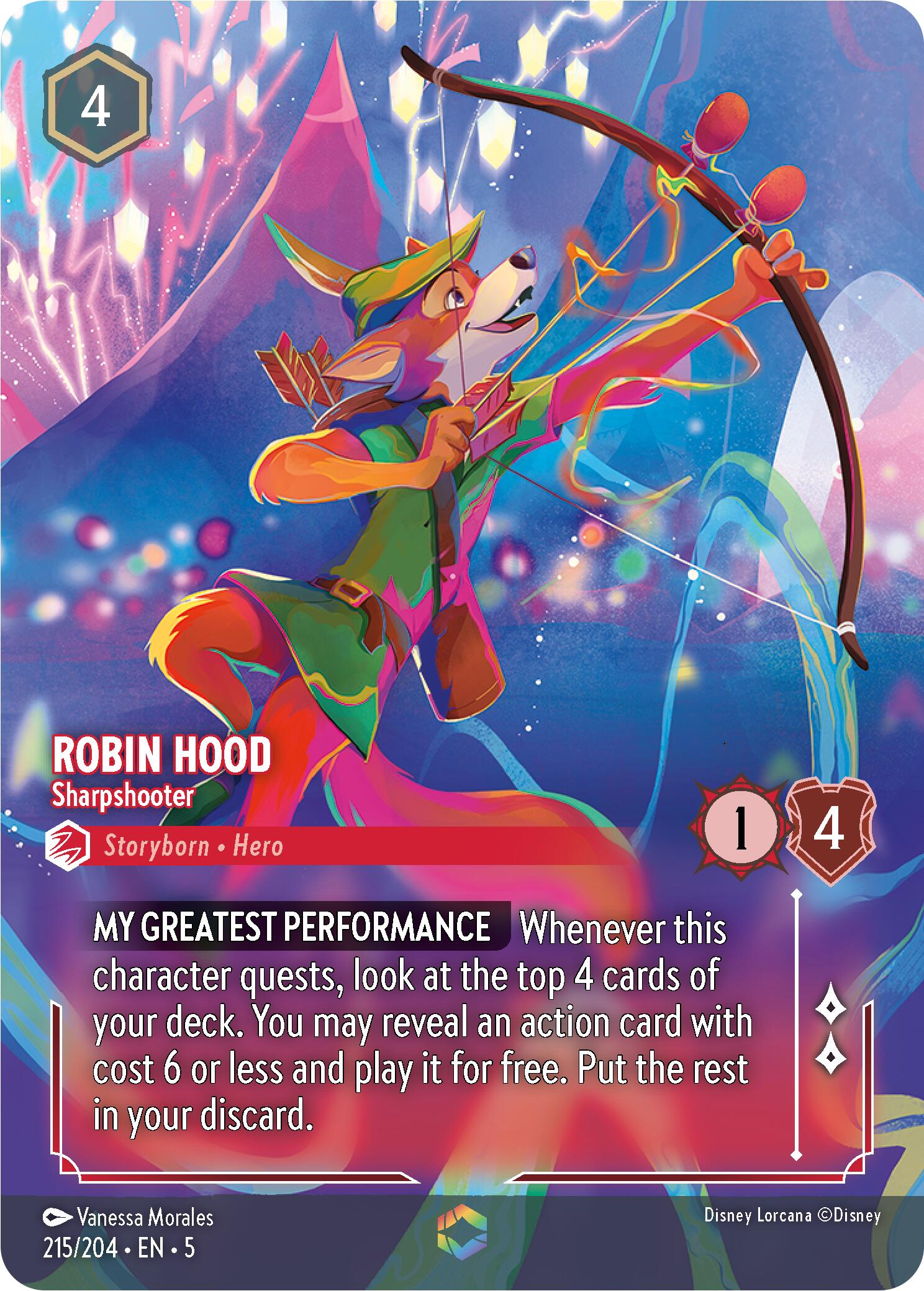 Robin Hood - Sharpshooter (Enchanted) (215/204) [Shimmering Skies] | Devastation Store