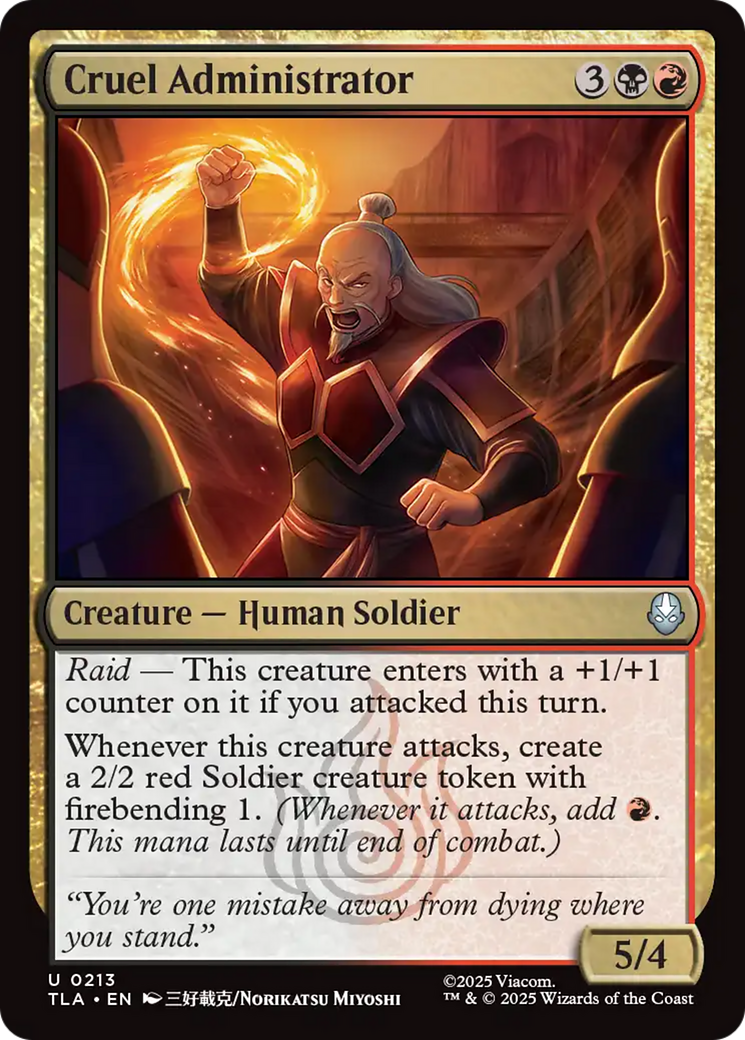 Cruel Administrator [Avatar: The Last Airbender] | Devastation Store