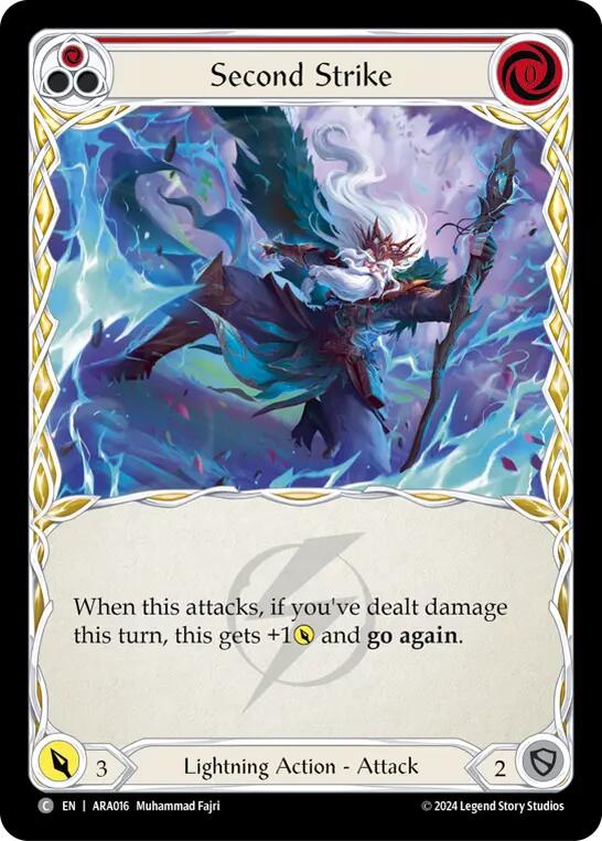 Second Strike (Red) [ARA016] (Rosetta Aurora Blitz Deck) | Devastation Store