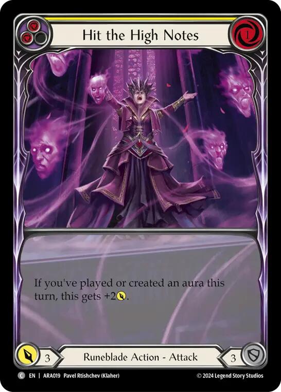 Hit the High Notes (Yellow) [ARA019] (Rosetta Aurora Blitz Deck) | Devastation Store