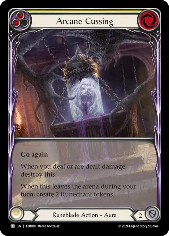 Arcane Cussing (Yellow) [FLR018] (Rosetta Florian Blitz Deck) | Devastation Store