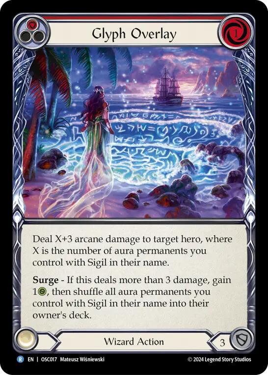 Glyph Overlay (Red) [OSC017] (Rosetta Oscilio Blitz Deck) | Devastation Store