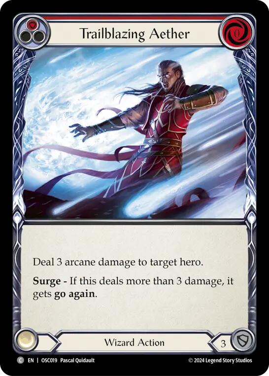 Trailblazing Aether (Red) [OSC019] (Rosetta Oscilio Blitz Deck) | Devastation Store