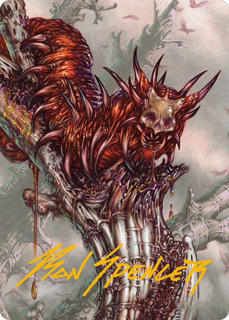 Grist, Voracious Larva Art Card (Gold-Stamped Signature) [Modern Horizons 3 Art Series] | Devastation Store