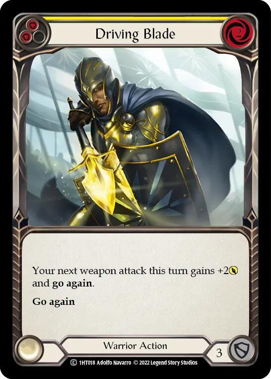 Driving Blade (Yellow) [1HT018] (History Pack 1 Dorinthea Blitz Deck) | Devastation Store