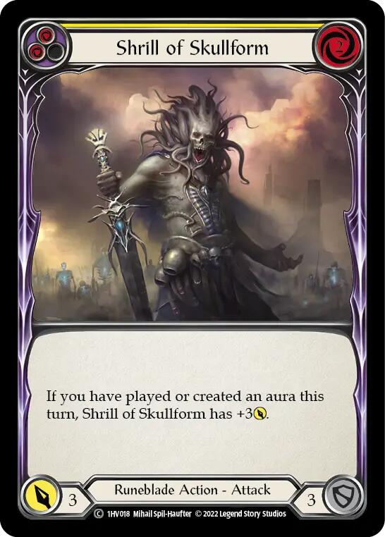 Shrill of Skullform (Yellow) [1HV018] (Historic Pack 1 Blitz Deck Viserai) | Devastation Store