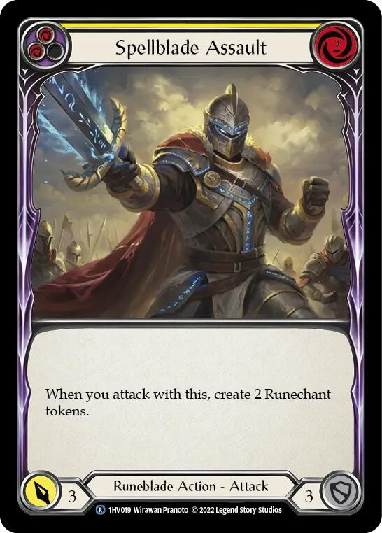 Spellblade Assault (Yellow) [1HV019] (Historic Pack 1 Blitz Deck Viserai) | Devastation Store