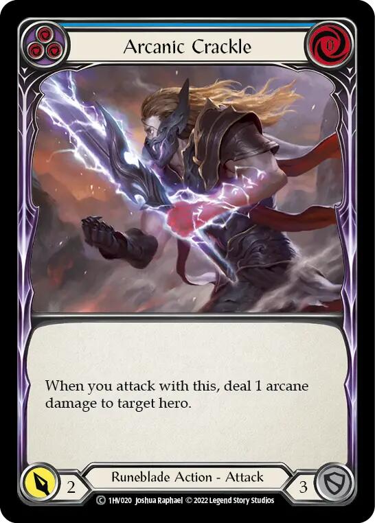 Arcanic Crackle (Blue) [1HV020] (Historic Pack 1 Blitz Deck Viserai) | Devastation Store