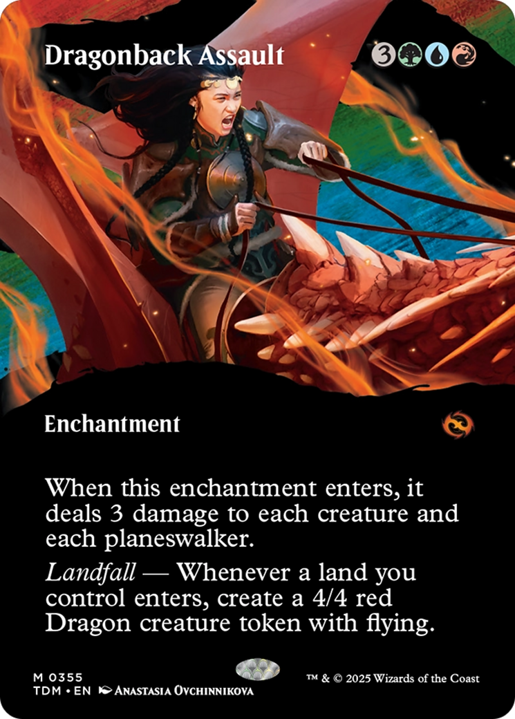 Dragonback Assault (Borderless) [Tarkir: Dragonstorm] | Devastation Store