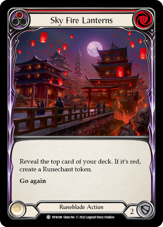 Sky Fire Lanterns (Red) [DYN188] (Dynasty)  Rainbow Foil | Devastation Store