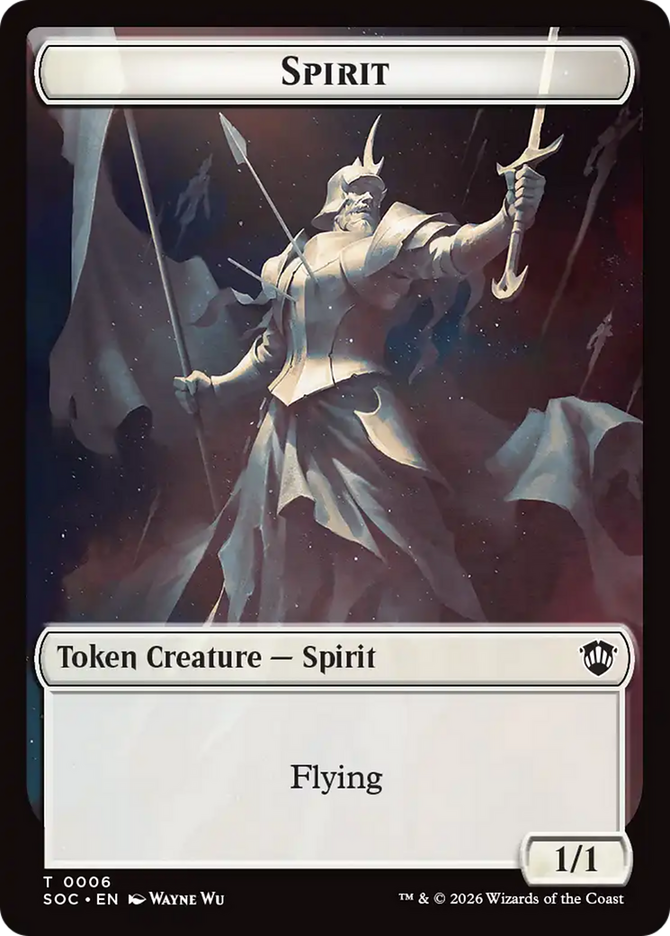 Spirit (0006) // Illusion Double-Sided Token [Secrets of Strixhaven Commander Tokens] | Devastation Store