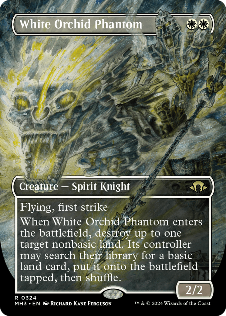 White Orchid Phantom (Borderless) [Modern Horizons 3] | Devastation Store