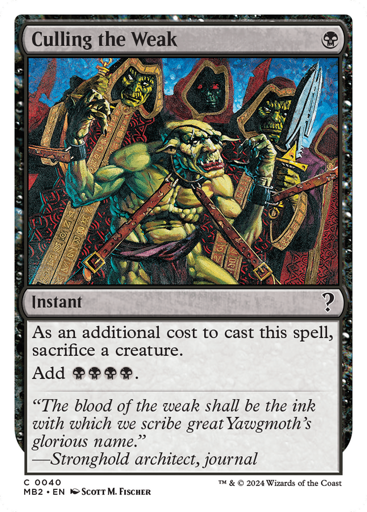 Culling the Weak (White Border) [Mystery Booster 2] | Devastation Store