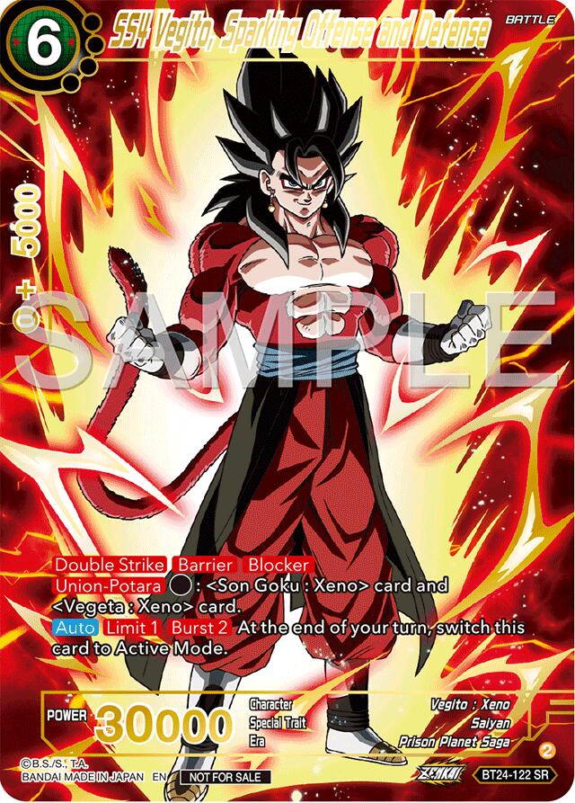 SS4 Vegito, Sparking Offense and Defense (Championship 2024 Finals Pack) (Gold Stamped) (BT24-122) [Tournament Promotion Cards] | Devastation Store
