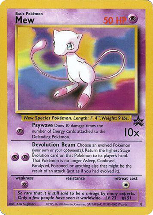 Mew (8) (Glossy Finish) [Wizards of the Coast: Black Star Promos] | Devastation Store
