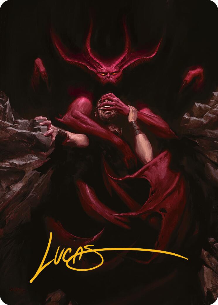 Infernal Grasp Art Card (Gold-Stamped Signature) [Innistrad Remastered Art Series] | Devastation Store