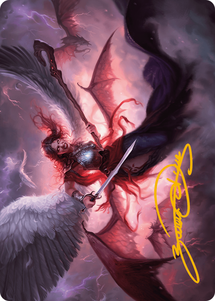 Kaalia of the Vast Art Card (Gold-Stamped Signature) [Modern Horizons 3 Art Series] | Devastation Store