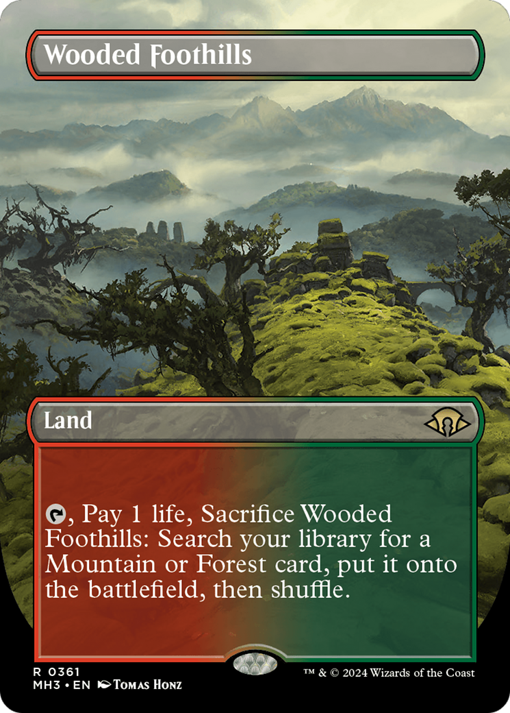 Wooded Foothills (Borderless) [Modern Horizons 3] | Devastation Store