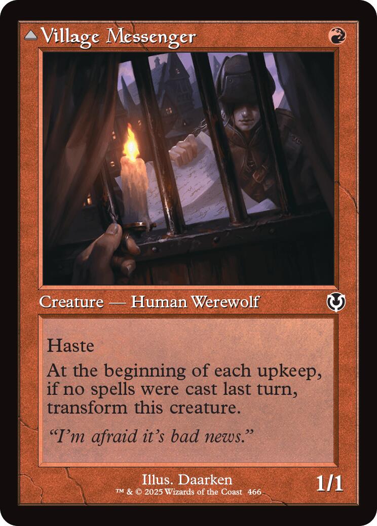 Village Messenger // Moonrise Intruder (Retro Frame) [Innistrad Remastered] | Devastation Store