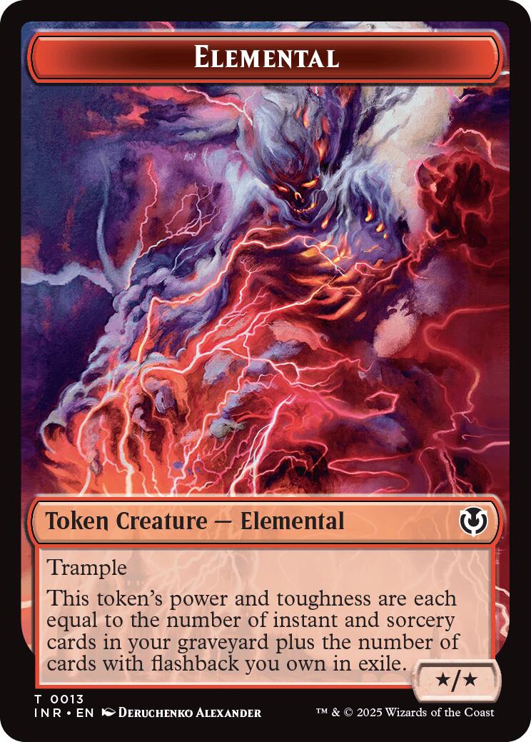 Elemental // Human (0014) Double-Sided Token [Innistrad Remastered Tokens] | Devastation Store