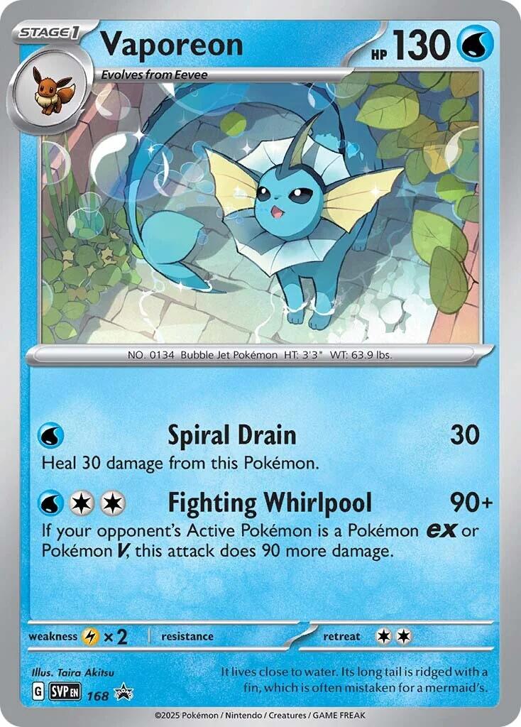Vaporeon (SVP168) [Scarlet & Violet: Black Star Promos] | Devastation Store